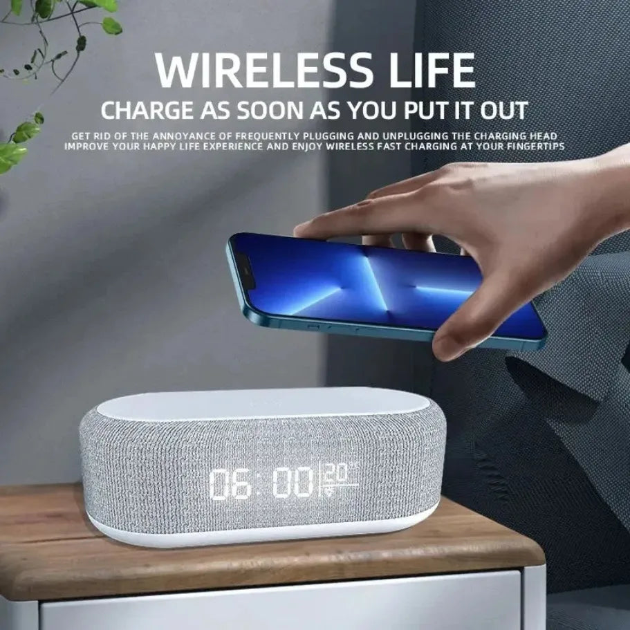 4-in-1 Wireless Charging Alarm Clock
