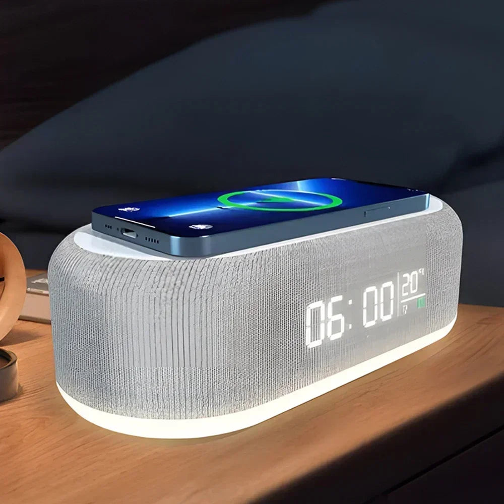 4-in-1 Wireless Charging Alarm Clock