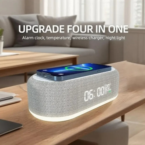 4-in-1 Wireless Charging Alarm Clock